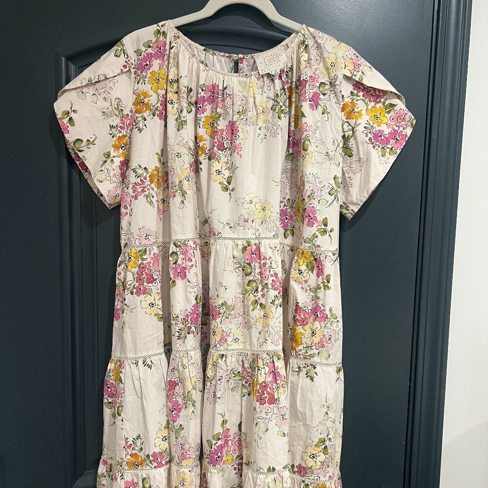 Johnny Was Floral Midi Dress